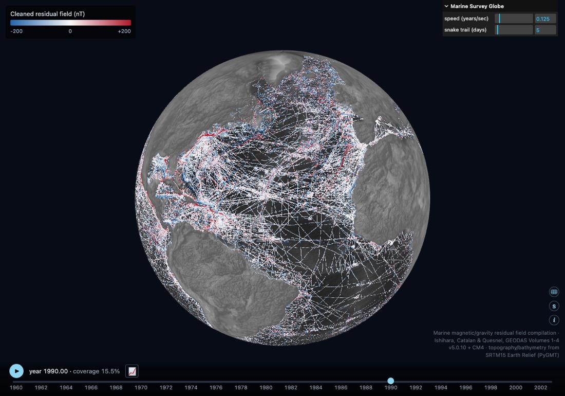 Marine survey globe